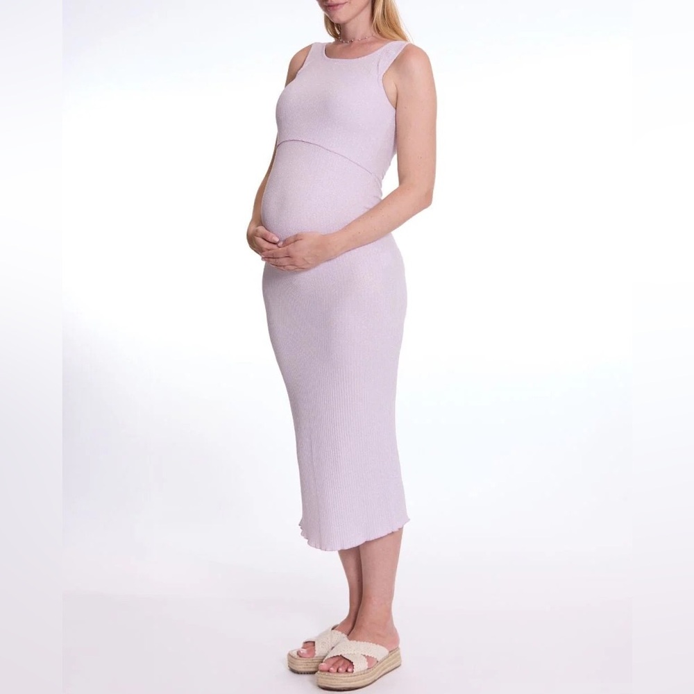 Cache coeur Malaga lilac maternity beachwear dress